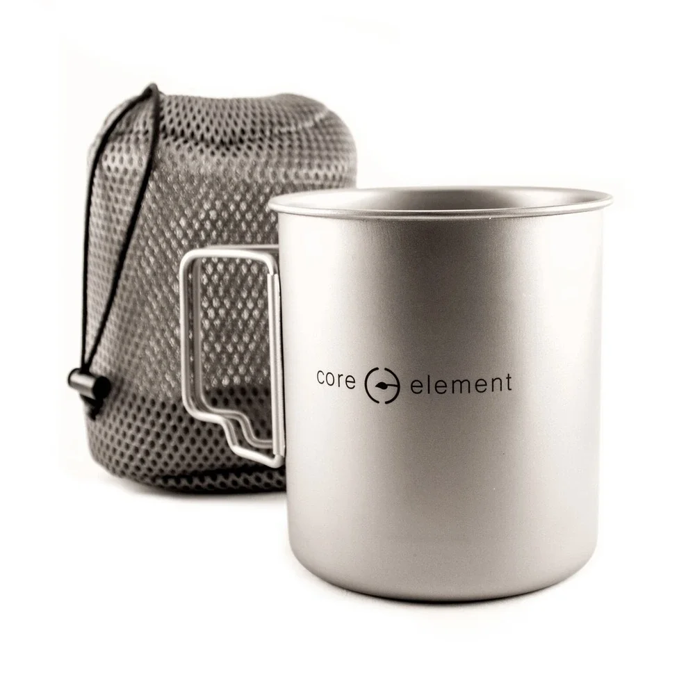 2-PACK 100% Titanium Cookware Set Mug 15oz 450ml + 25oz 750ml Cup Mug Ultralight